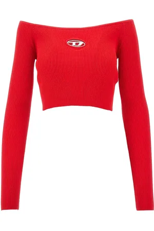 Diesel Top cropped in maglia 
