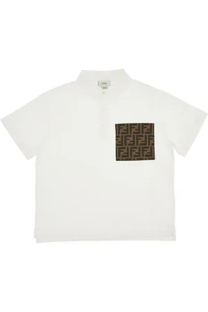 Fendi Polo in jersey con tasca FF Bambino 8Y