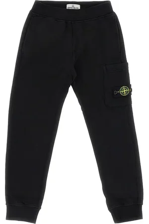Stone Island Pantalone in felpa con badge logo Bambino 10Y