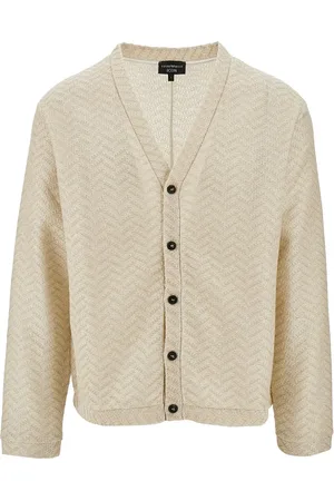 Emporio Armani Cardigan ICON in maglia chevron Uomo M