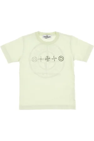 Stone Island T-shirt con stampa logo Bambino 6Y