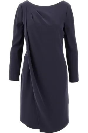 Emporio Armani Abito in tecno cady con pannello drappeggiato