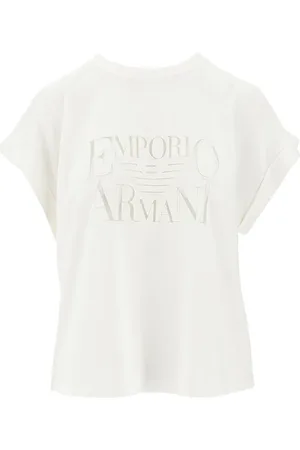 Emporio Armani T-shirt con logo trasparente