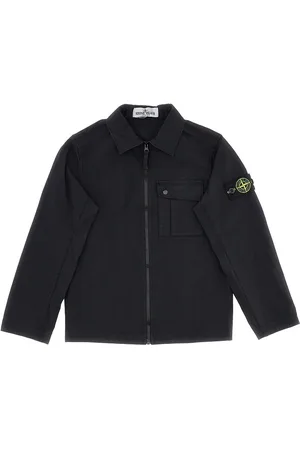 Stone Island Overshirt in cotone con zip Bambino 6Y