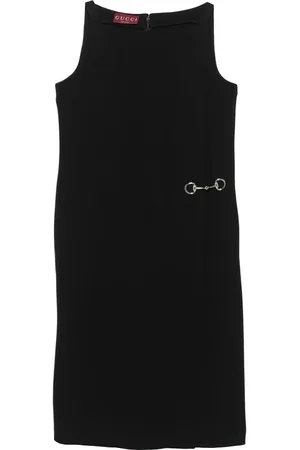Gucci Abito midi in sablé con dettaglio Morsetto