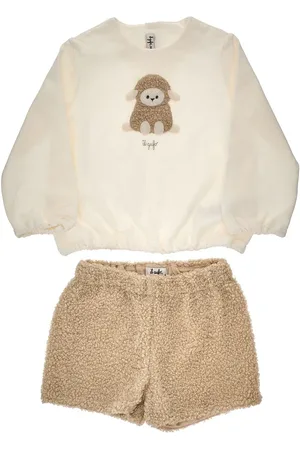 Il gufo Completino due pezzi in cotone e Teddy Bambino 12M