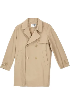 MM6 Trench doppiopetto in gabardine Bambino 10Y