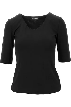 Emporio Armani T-shirt con scollo a V in jersey di viscosa