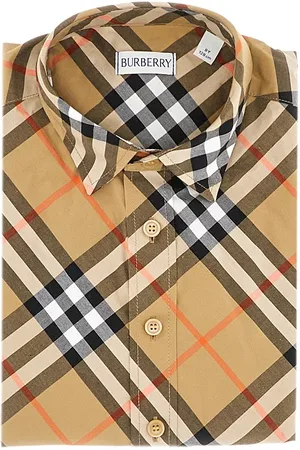 Burberry Camicia in popeline Check Bambino 12Y