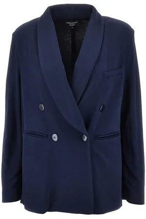 Emporio Armani Blazer doppiopetto in piquet ICON