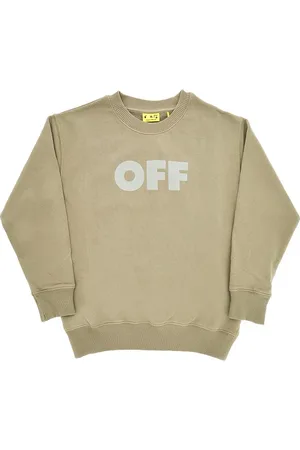 OFF-WHITE Felpa girocollo in cotone tinto in capo Bambino 6Y