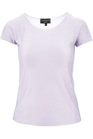 Emporio Armani T-shirt in jersey light a righe ICON
