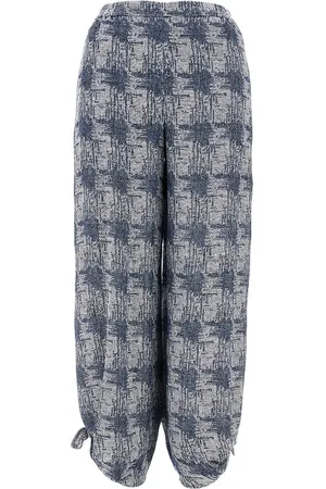 Emporio Armani Pantalone in misto lino check