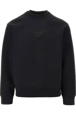 Emporio Armani Felpa con patch Eagle con strass Uomo S