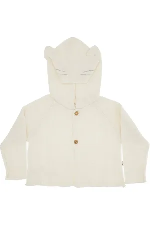 TEDDY & MINOU Cardigan in misto lana con cappuccio Bambino 18M