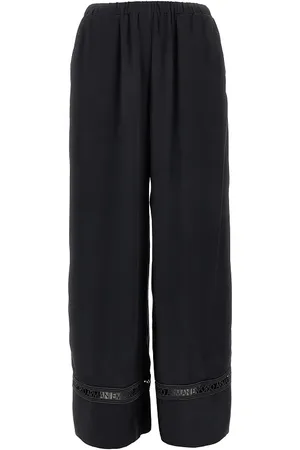 Emporio Armani Pantalone in viscosa con inserto logato