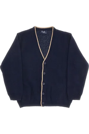 Il gufo Cardigan in Lana Merino Extra Fine Bambino 10Y