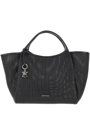 Emporio Armani Maxi shopper in pelle sintetica intrecciata