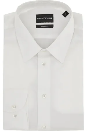 Emporio Armani Camicia Modern Fit in twill Uomo 40