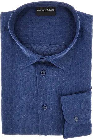 Emporio Armani Camicia in misto cupro jacquard Uomo L