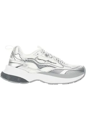 Emporio Armani Sneakers in mesh con dettagli metallizzati