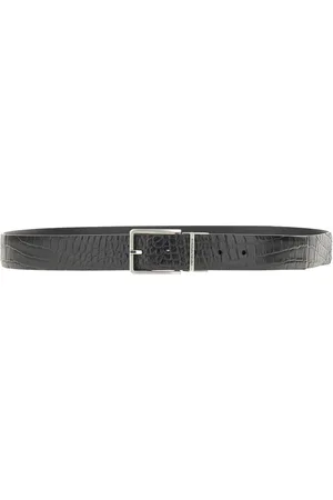 Emporio Armani Cintura in pelle stampa coccodrillo Uomo Unica
