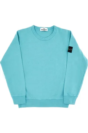 Stone Island Felpa girocollo con badge logo Bambino 8Y