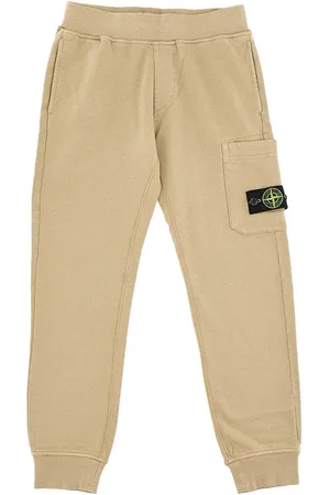 Stone Island Pantalone in felpa con badge logo Bambino 14Y