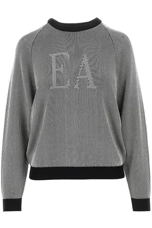 Emporio Armani Pullover in viscosa con logo jacquard