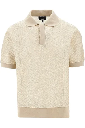 Emporio Armani Polo ICON in maglia chevron Uomo S