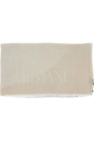 Emporio Armani Sciarpa in misto lino jacquard Uomo Unica