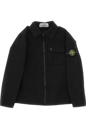Stone Island Overshirt in cotone con zip Bambino 10Y