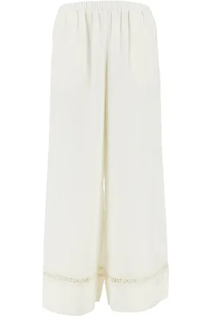 Emporio Armani Pantalone in viscosa con inserto logato