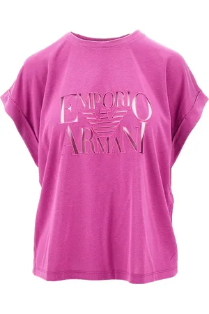Emporio Armani T-shirt con logo trasparente