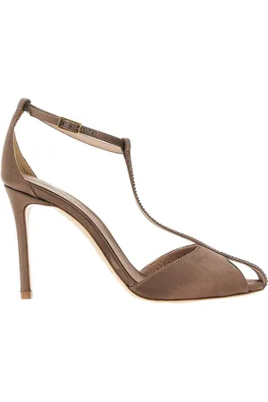 Emporio Armani Sandali T-bar in raso con tacco