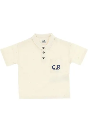 C.P. Company Polo in jersey con stampa logo Bambino 8Y
