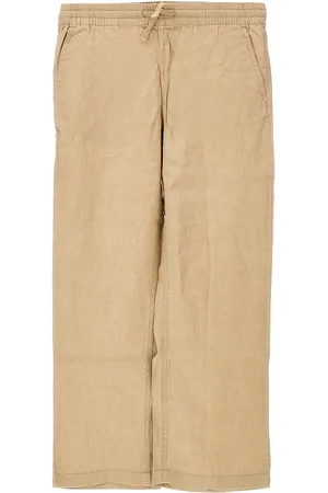 Ralph Lauren Pantalone in lino con logo ricamato Bambino 10Y