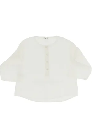Il gufo Blusa in lino dal taglio svasato Bambino 6Y