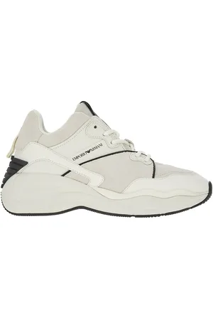 Emporio Armani Sneakers in pelle e suede con dettaglio Eagle