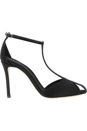 Emporio Armani Sandali T-bar in raso con tacco