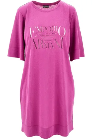 Emporio Armani Mini abito in jersey con logo trasparente