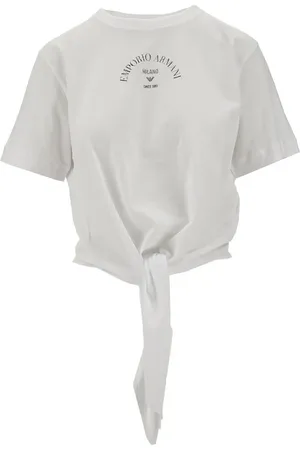 Emporio Armani T-shirt in cotone organico con nodo