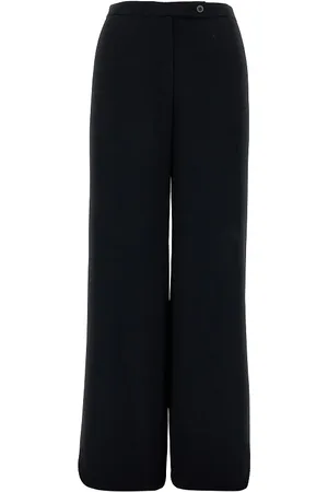 Emporio Armani Pantalone palazzo in tessuto armaturato