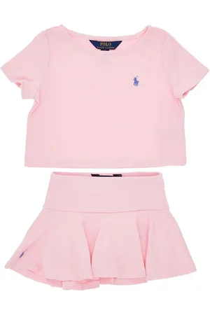 Ralph Lauren Completino due pezzi in jersey con logo Bambino 5Y