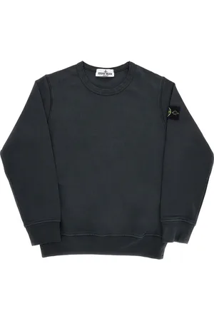 Stone Island Felpa girocollo con badge logo Bambino 8Y