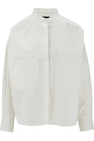 Emporio Armani Camicia oversize in popeline con tasca