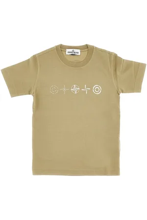 Stone Island T-shirt con stampa logo Bambino 10Y