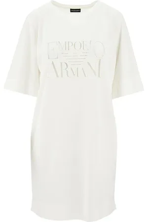 Emporio Armani Mini abito in jersey con logo trasparente