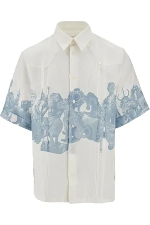 Givenchy Camicia in lino con stampa oggetti di Hubert Uomo 40