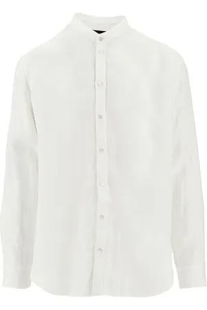 Emporio Armani Camicia in lino con collo Guru Uomo M